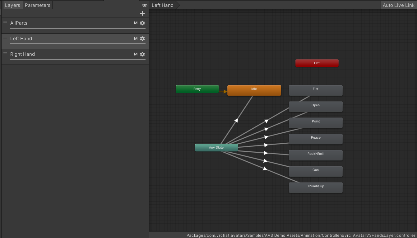 The default VRChat Hands layer 1.