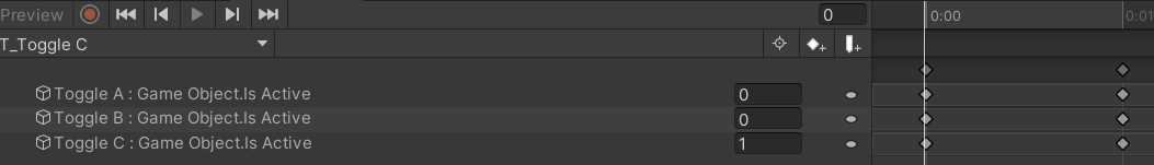 An example Animation for the Toggle C object