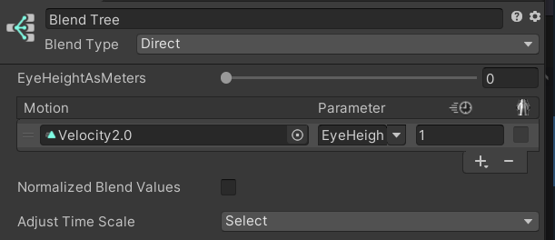 The Direct Blend Tree from the example.