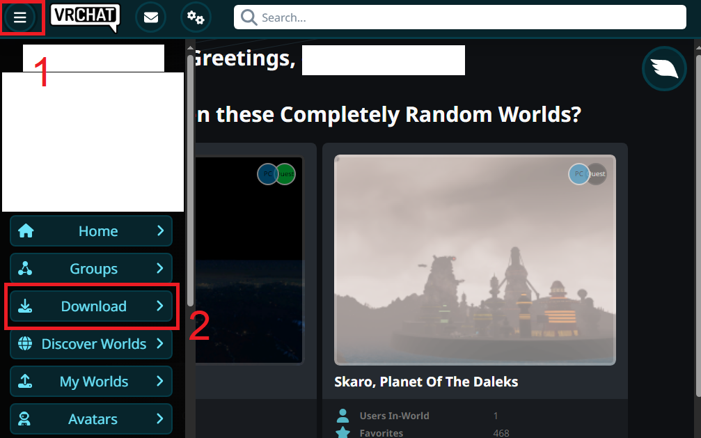 How to get to the downloads section.